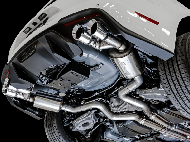 Ford Mustang Performance Exhaust - AWE Tuning - Cat Back Touring Edition Quad Tip - Chrome Silver - `18-`27